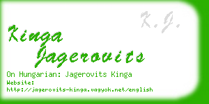 kinga jagerovits business card